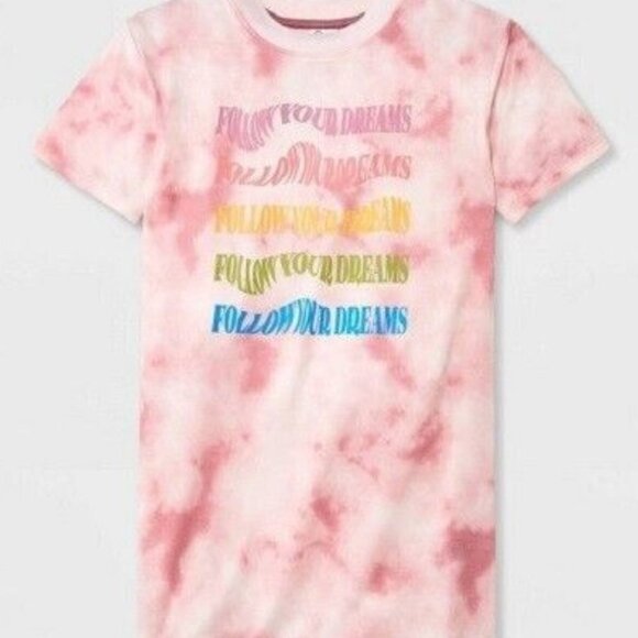Art Class™ Girls' 'Follow Your Dreams' Oversized Sleep Shirt XS(4/5) - Picture 1 of 7